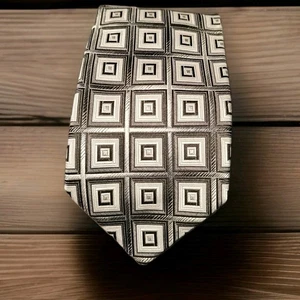 Corbata de cuello Valerio Garati negra hecha a mano 100 % seda para hombre plateada negra dorada blanca - Imagen 1 de 6