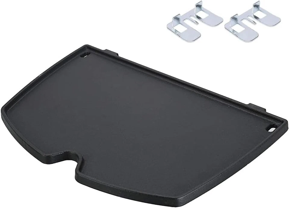 Denmay 6558 Gusseisen Grillplatte für Weber Q100, Q120, Q1000, Q1200, Q1400 Gasg