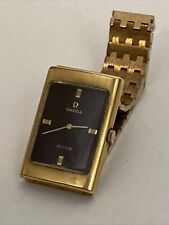 Omega De Ville Manual Winding Black & Gold Dial Watch Circa 1960-1980 - Working