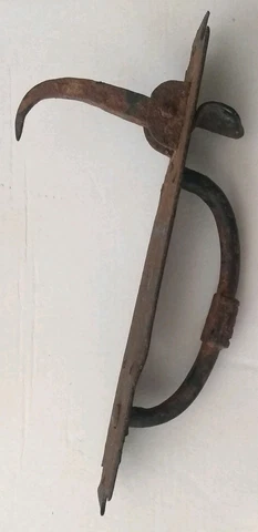 Antique Iron 19c Thumb Latch Door Handle Iron Barn PA Estate Cover