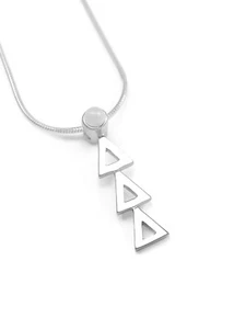Delta Delta Delta Sterling Silver Necklace with Pearl NEW!!! - Picture 1 of 1