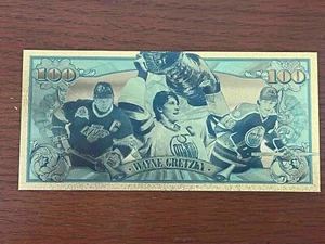Hockey Legend  Wayne Gretzky Gold Foil/Souvenir Note - Picture 1 of 7