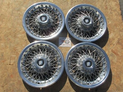 🌟1979 BUICK CENTURY, TAPACUBOS TAPACUBOS TAPACUBOS ALAMBRE 14", JUEGO DE 4🌟 Foto 1 de 4