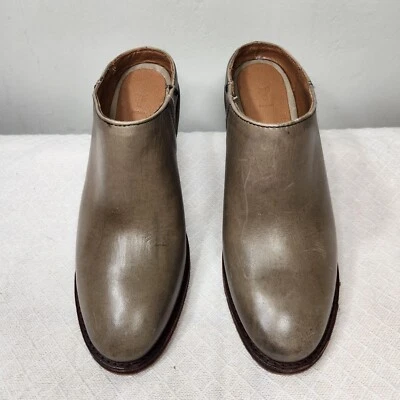 Zuecos Frye Talla 7.5 Rosalía Mules Stone Mujer Cuero Slides Botines Sin Cordones 12 Foto 1 de 4