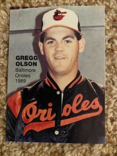 Gregg Olson Orioles 1989 Rookies Superstars Final RARE UNLICENSED CARD RC
