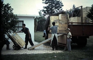 Orig 40's/50's Slide, Unloading Personal Effects, Vintage Truck, Moving House - Picture 1 of 1