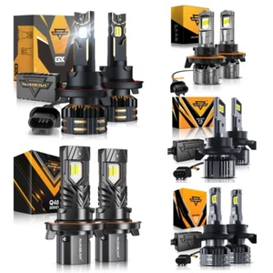 AUXBEAM H13/9008 CANBUS LED Headlight Bulbs Kit High Low Beam 6500K Super Bright - Picture 1 of 17