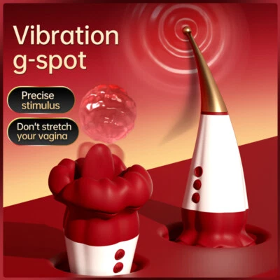 Vibrator Dildo Tongue Licking G Spot Clit Nipple Anal Personal Massager Sex Toys - Image 1 of 4