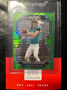 2021 Panini Prizm Neon Green Pulsar #331 Trevor Lawrence RC Rookie Mint