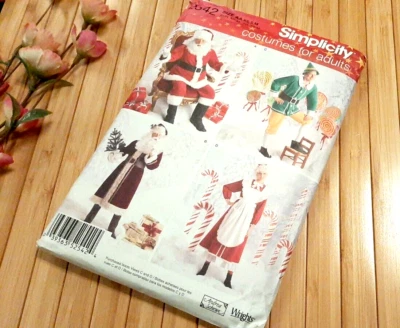 Simplicity 2542  Santa+ Mrs. Claus+ Father Christmas +Elf Pattern Uncut AA/S/M - Image 1 of 3