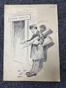 Original Zeitungsillustration Bürger Wahlzettel Pittsburgh PA - Bild 1 von 12