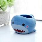 12 oz Cartoon Blue Baby Shark Ceramic Painted Coffee Mug,Fun Kids Drinking Cup