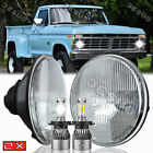 Pair 7''Inch Led Headlights Halo Drl For Ford F-100 F-250 F-350 Pickup 1953-1977