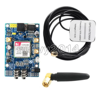 SIM808 Module GSM GPRS GPS Development Board SMA W/ GPS Antenna for Arduino - Image 1 of 4