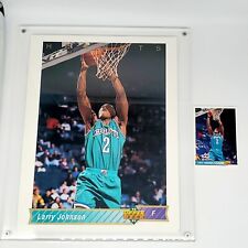 EXTREMELY RARE JUMBO VERSION 1992-93 UPPER DECK LARRY JOHNSON LIMITED #ED CASED 