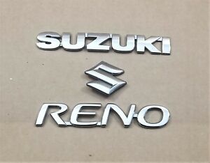 Suzuki Reno S Rear Hatch Emblems OEM (3 Pieces) "S"