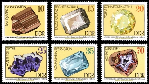 EBS East Germany 1974 - Minerals from Freiberg (III) - Michel 2006-2011 - MNH** Cover