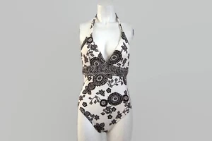 Vintage Esprit Beach One Piece Swimsuit Floral XS or S - Picture 1 of 7