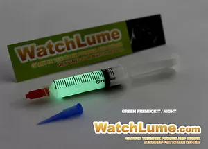 LUMINOUS PAINT FOR WATCH HANDS SYRINGE RELUME KIT PAINT LUMINOUS RELUME USA - Picture 1 of 7