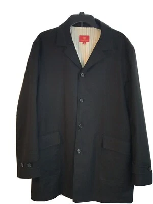 Vestido negro Cole Haan para hombre con botones hasta la rodilla 2 bolsillos exteriores 2 interiores L Foto 1 de 4