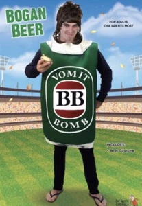 Bogan Beer Can VB Vomit Costume Oktoberfest Stag Night Unisex Buck's Night Adult - Picture 1 of 2