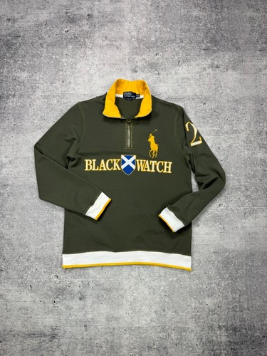 BURBERRY Orologio Vintage Polo Ralph Lauren Nero Grande Logo 1 3 Zip Felpa Cerniera Uomo M