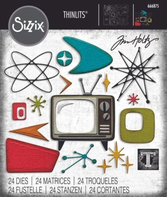 Troqueles de corte Tim Holtz "VAULT ATOMIC RETRO" 666875 Sizzix Thinlits 2025 Foto 1 de 2