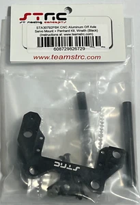 NEW STRC STA30792PBK ALUMINUM OFF AXLE SERVO MOUNT PANHARD KIT AXIAL WRAITH BLK - Picture 1 of 3