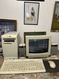 Tiny Computers Pentium II Retro PC Full Setup – Monitor, Mouse, Keyboard, Tested - Afbeelding 1 van 11