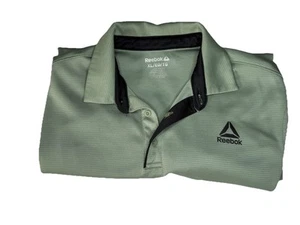 Reebok Mens Regular fit Short Sleeve Polo Shirt XL Sage Green Solid - Picture 1 of 7