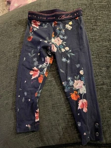 Ted Baker Girls Blue Floral Leggings Size 2-3 - Picture 1 of 1