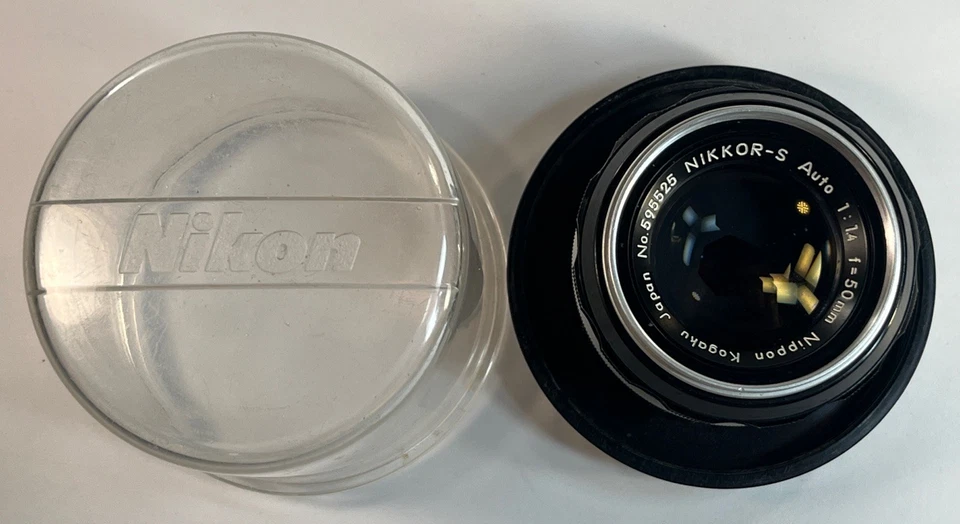 Nikon Nikkor-S Auto 1:1.4 f=50mm 1:1.4 Lens Nippon Kogaku W/ Original Case NICE - Image 1 of 4