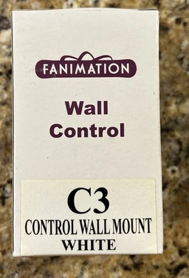 New in Box Fanimation C3 White Control Wall Mount - Image 1 of 4