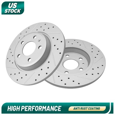 Rotores de freno de disco traseros perforados para Audi A4 A5 A6 A7 Quattro Allroad Q5 2009-2021 Foto 1 de 4