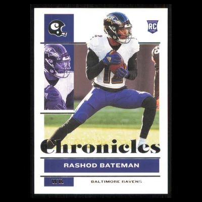 Rashod Bateman Rookie #8 2021 Panini Chronicles Baltimore Ravens Football Card - Image 1 of 3