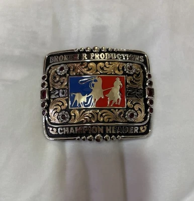 Trophy Rodeo Champion Пряжка на Ремень Команда Roper Roping Header Heeler - Изображение 1 из 2