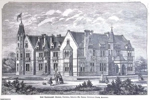 1864 : LORD CLANRICARDE'S MANSION, PORTUMNA, IRELAND. THOMAS NEWENHAM DEANE, ARC - Bild 1 von 1