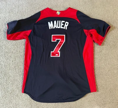 Majestic 2013 Team USA World Baseball Classic Joe Mauer Autographed Jersey - Image 1 of 4
