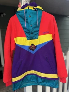 Vintage Nevica Ski Jacket Parka Snow Color Block Survival Retro Mens Sz Medium - Picture 1 of 10