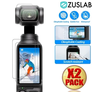For DJI Osmo Action 5 Pro 3 Pocket 3 2 Full Tempered Glass Screen Ptotector 2+2 - Picture 1 of 14
