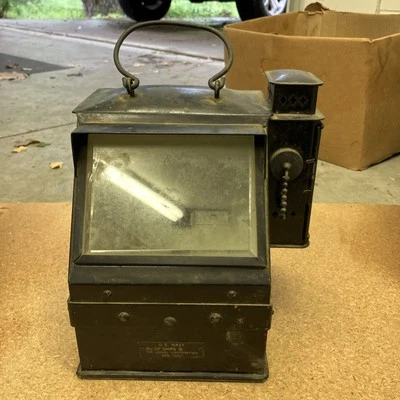 U.S. Navy BU. Of Ships  Lionel Corp New York  WW2 Oil Lantern(No Compass) - Image 1 of 4