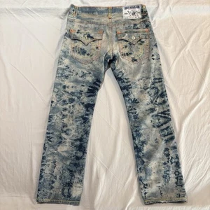 True Religion Acid Wash Straight T Flap Gr. 38x33 USA Kontrastnaht Y2K Lesen - Bild 1 von 18