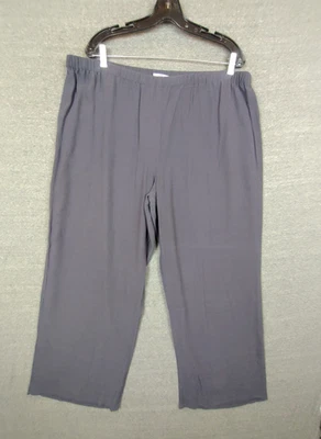 Soft Surroundings Womens Pants Plus 1X Gray Wide Leg  Lagenlook Career Capsule - Image 1 of 4