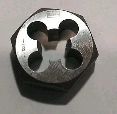 9502 HANSON 1/8" -27 NPT 1" HEX DIE  USA 🇺🇸 - Image 1 of 4