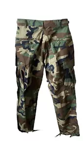 Woodland Camo Rip-Stop Cotton BDU Cargo Pants Mens Military Camouflage Pants - Picture 1 of 9