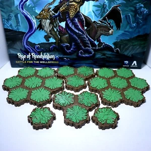 Heroscape: AoA Battle for The Wellspring - Assorted Hex Tile Grass Terrain NEW - Picture 1 of 3
