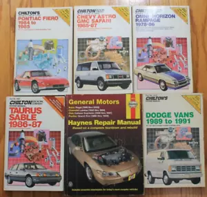 Chilton Haynes repair manual lot 6 books Used Ford, Dodge, Pontiac, Chevy, GM - Picture 1 of 9