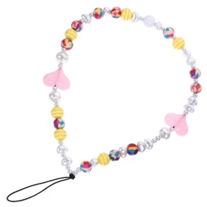 Perlen-Herz-Handyanhänger, Handy-Lanyard, Handgelenkschlaufe, - Zdjęcie 1 z 12