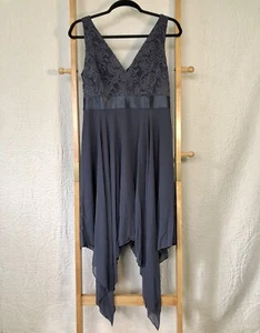 NWT Ever Pretty Prom Bridesmaid Formal V-Neck Lace Dress Handkerchief Hem, XL - Picture 1 of 6
