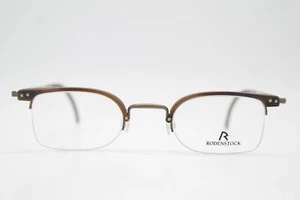 Brille Rodenstock R 4385 Braun Messing Halbrand Brillengestell eyeglasses Neu - Picture 1 of 6
